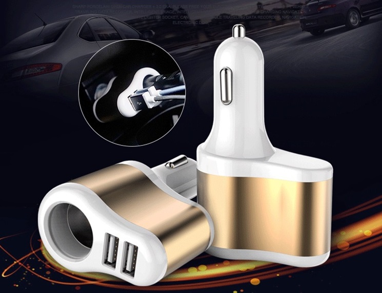 Sạc xe hơi đa năng 2 cổng usb