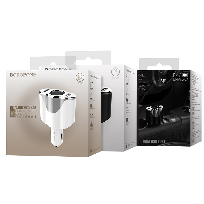 Cốc sạc xe hơi Borofone BZ7