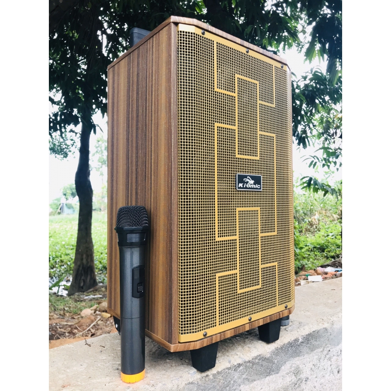 Loa karaoke Kiomic K89 2 mic không dây chính hãng