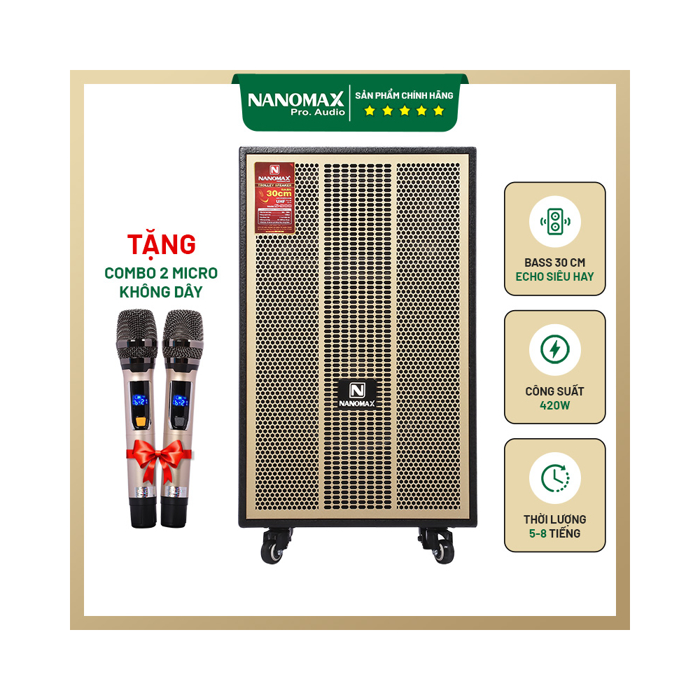 Loa kéo Nanomax S-900 Bass 30cm 420W