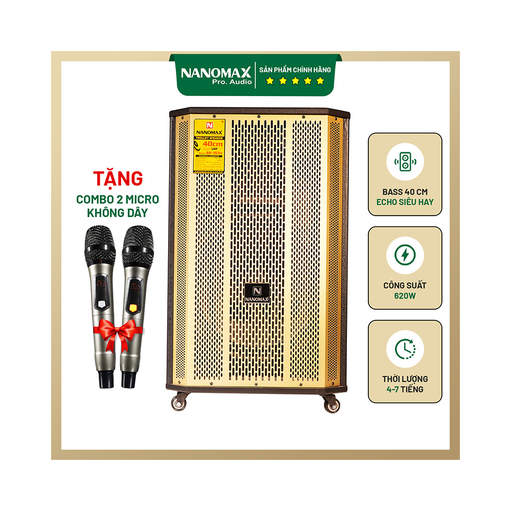 Loa kéo Nanomax SK-15X5 Bass 40cm 620W