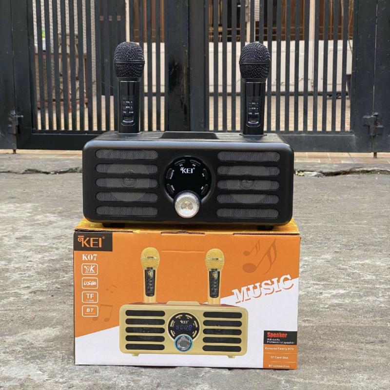 Loa karaoke bluetooth KEI K07 kèm 2 micro không dây