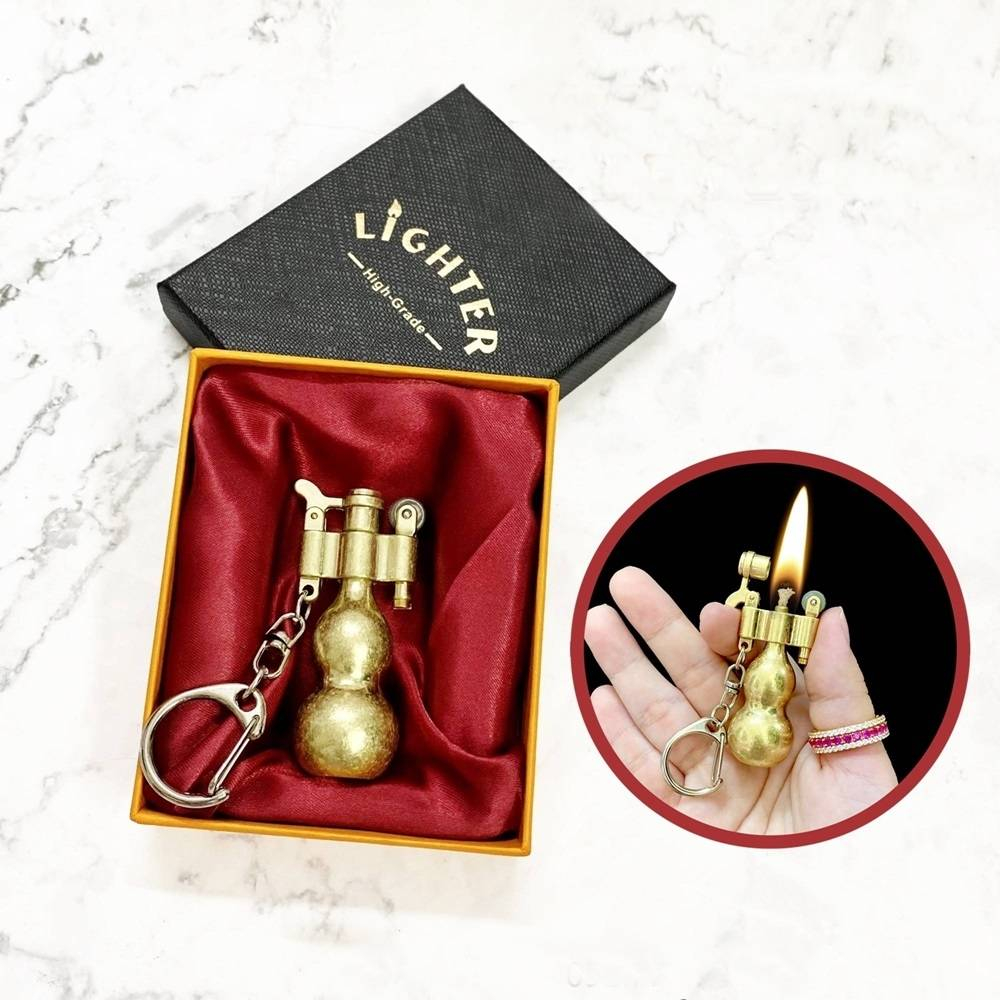 Bật lửa hình hồ lô xăng đá cổ có hộp