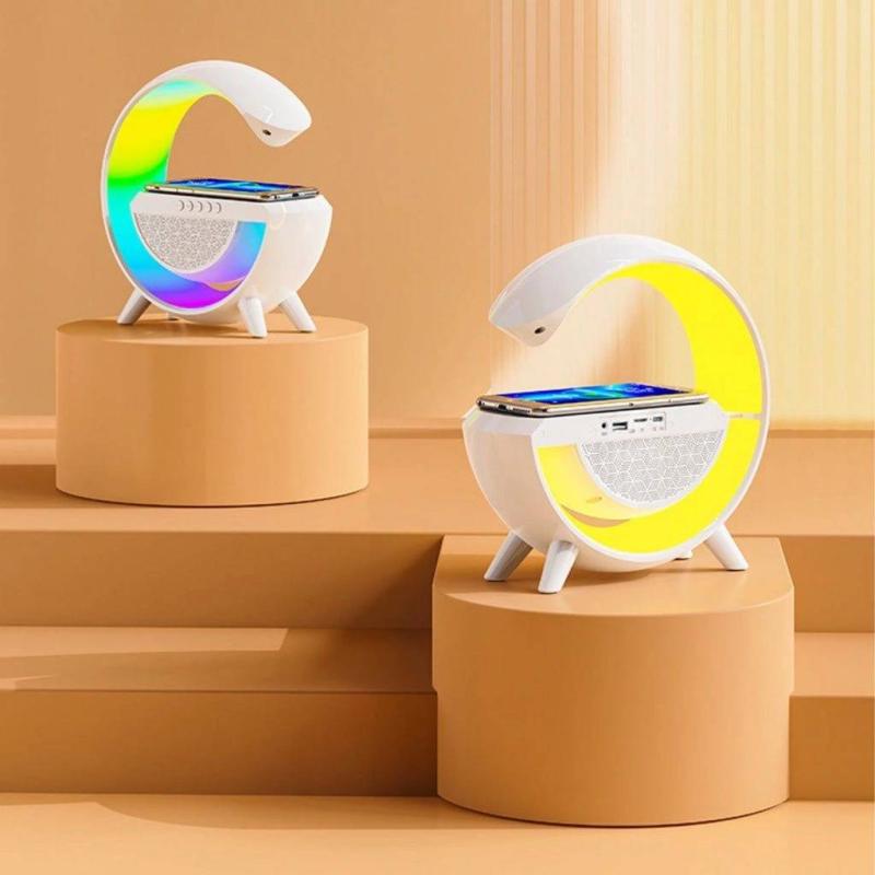 Loa bluetooth cầu vồng kiêm sạc không dây và đèn ngủ