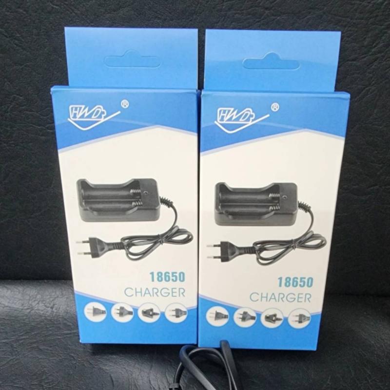 Bộ sạc pin đôi 18650 full box dùng nguồn 110-220v dùng sạc cho 2 viên pin loại 3.7V