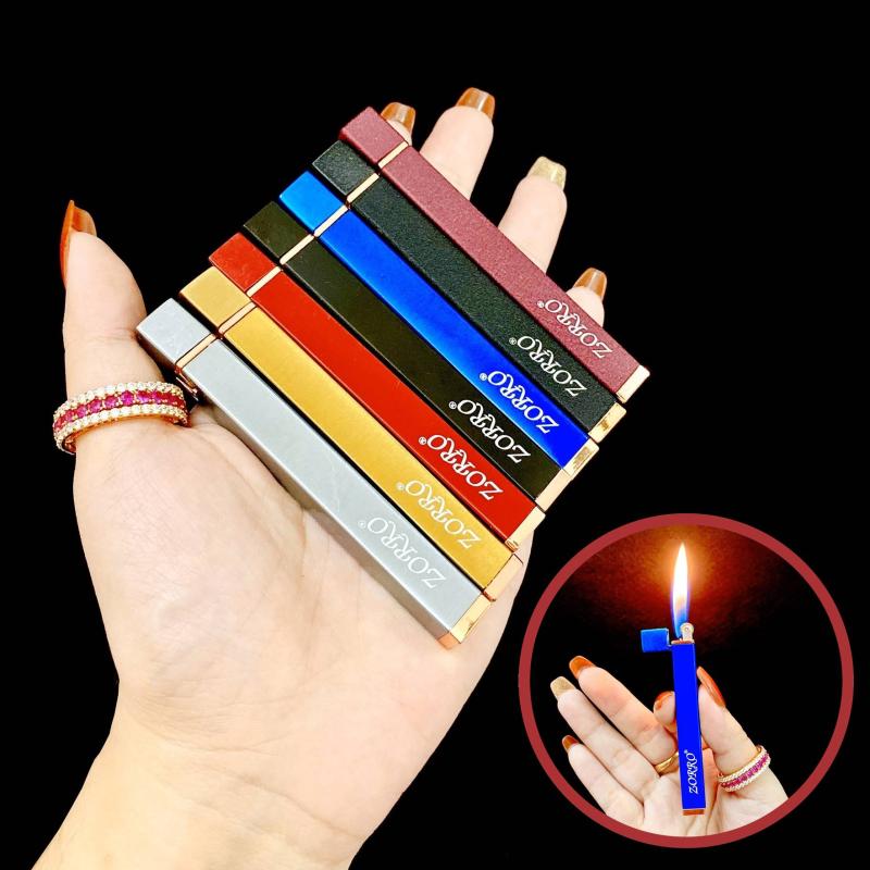 Bật lửa gas đá rãnh tay Zorro z501 (có hộp) - (xài gas)