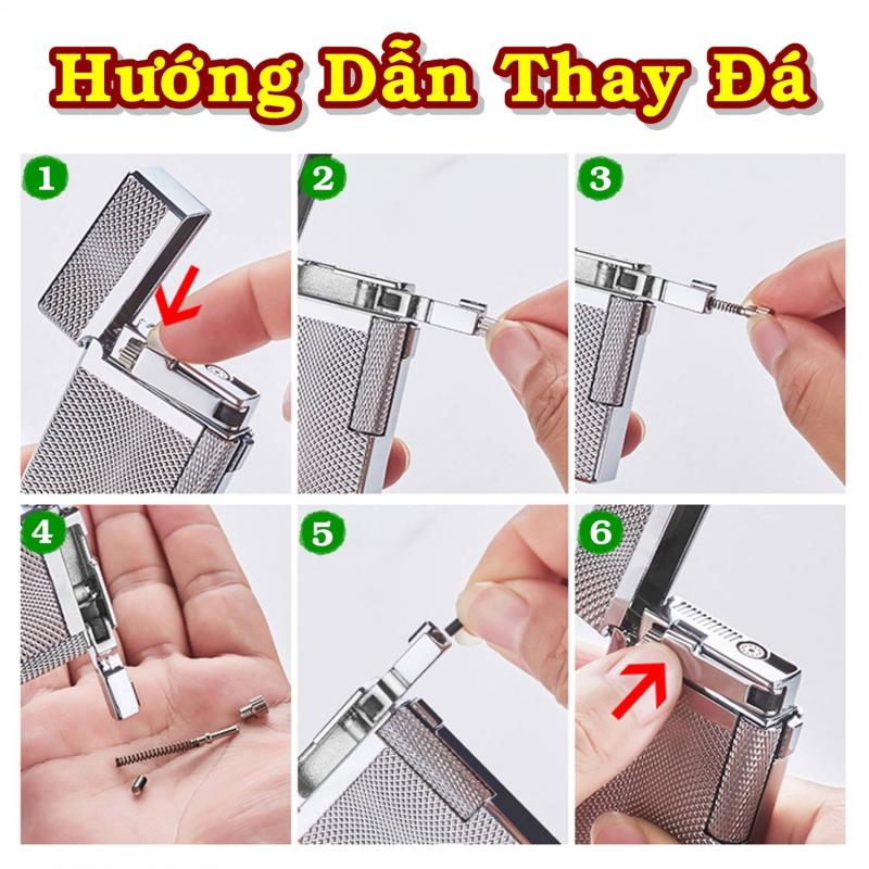 Bật lửa Dupont 2 chế độ lửa vân gõ búa m-113 có hộp gas