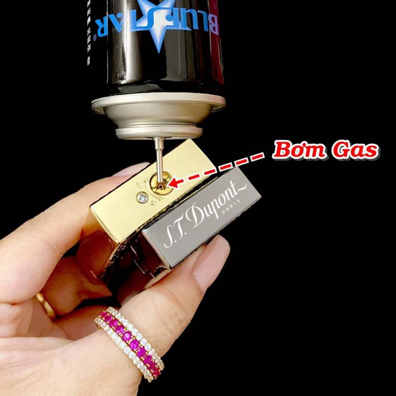 Bật lửa dupont 2 chế độ lửa trơn bóng m-114 gas
