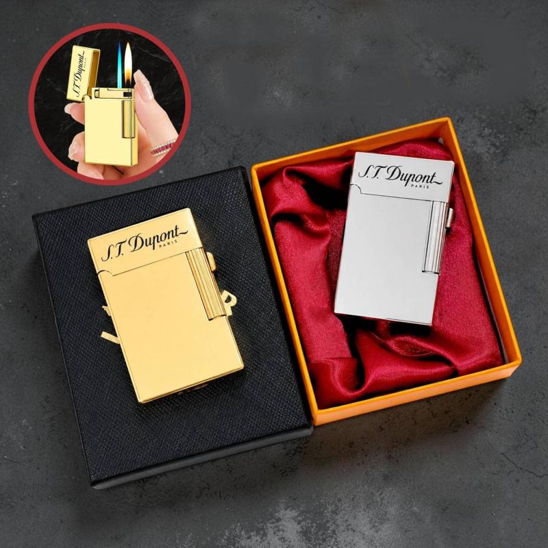 Bật lửa dupont 2 chế độ lửa trơn bóng m-114 (có hộp) gas