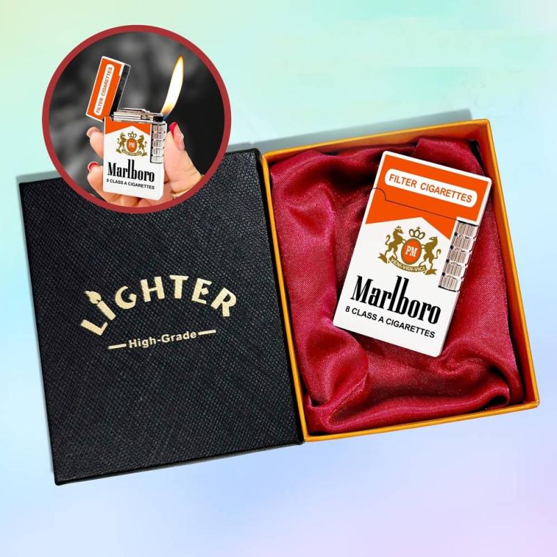 Bật lửa dupont hình gói thuốc Marlboro m-98  (có hộp) - gas