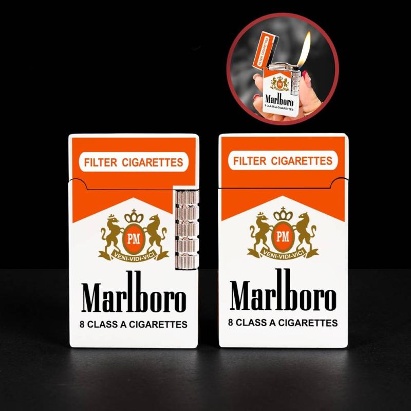 Bật lửa Dupont hình gói thuốc Marlboro đỏ m-98 gas