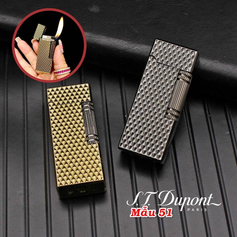 Bật lửa Dupont mini vân kim cương M-51 (có hộp) gas