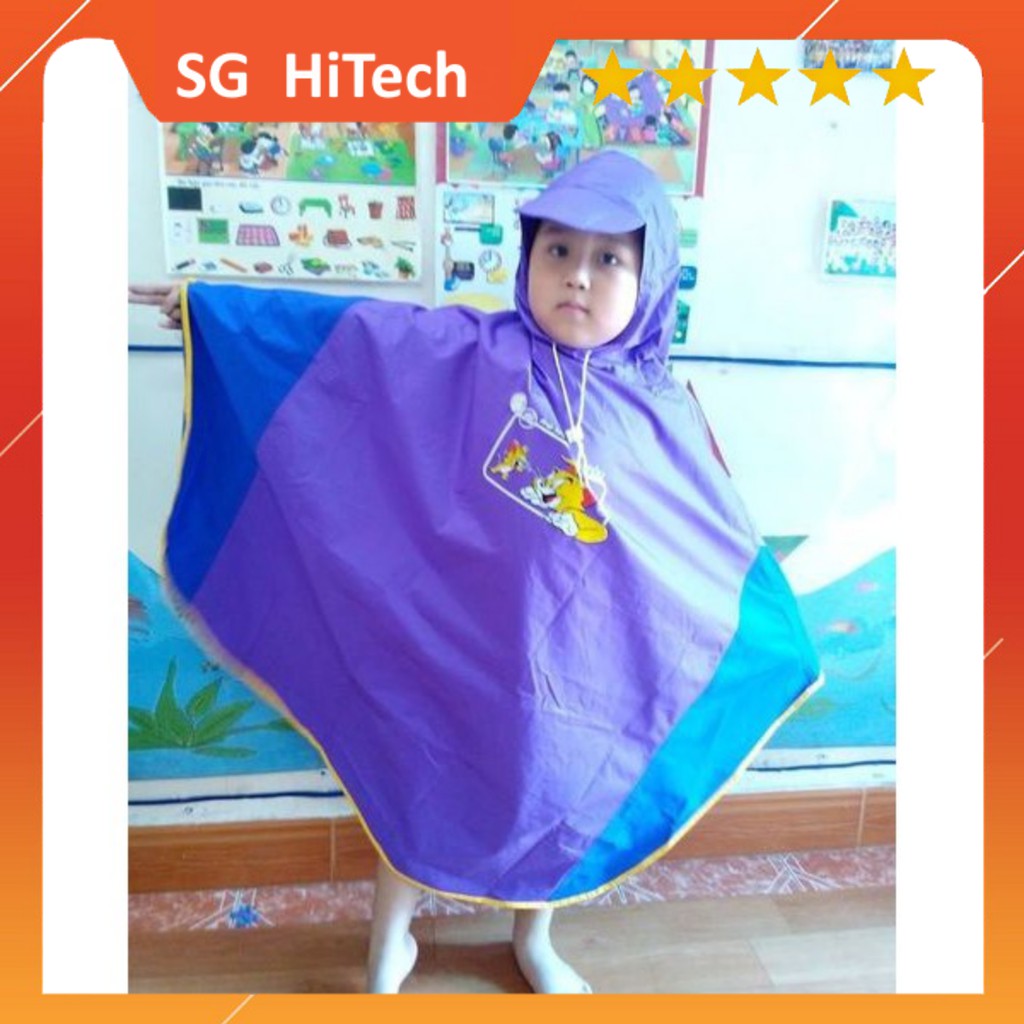 Áo mưa cánh dơi hình thú size 7, 8 (bé cao 80cm)