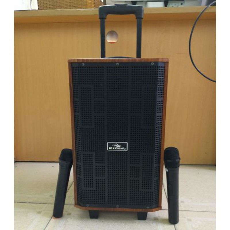 Loa karaoke Kiomic K8509 thùng gỗ kèm 2 micro không dây
