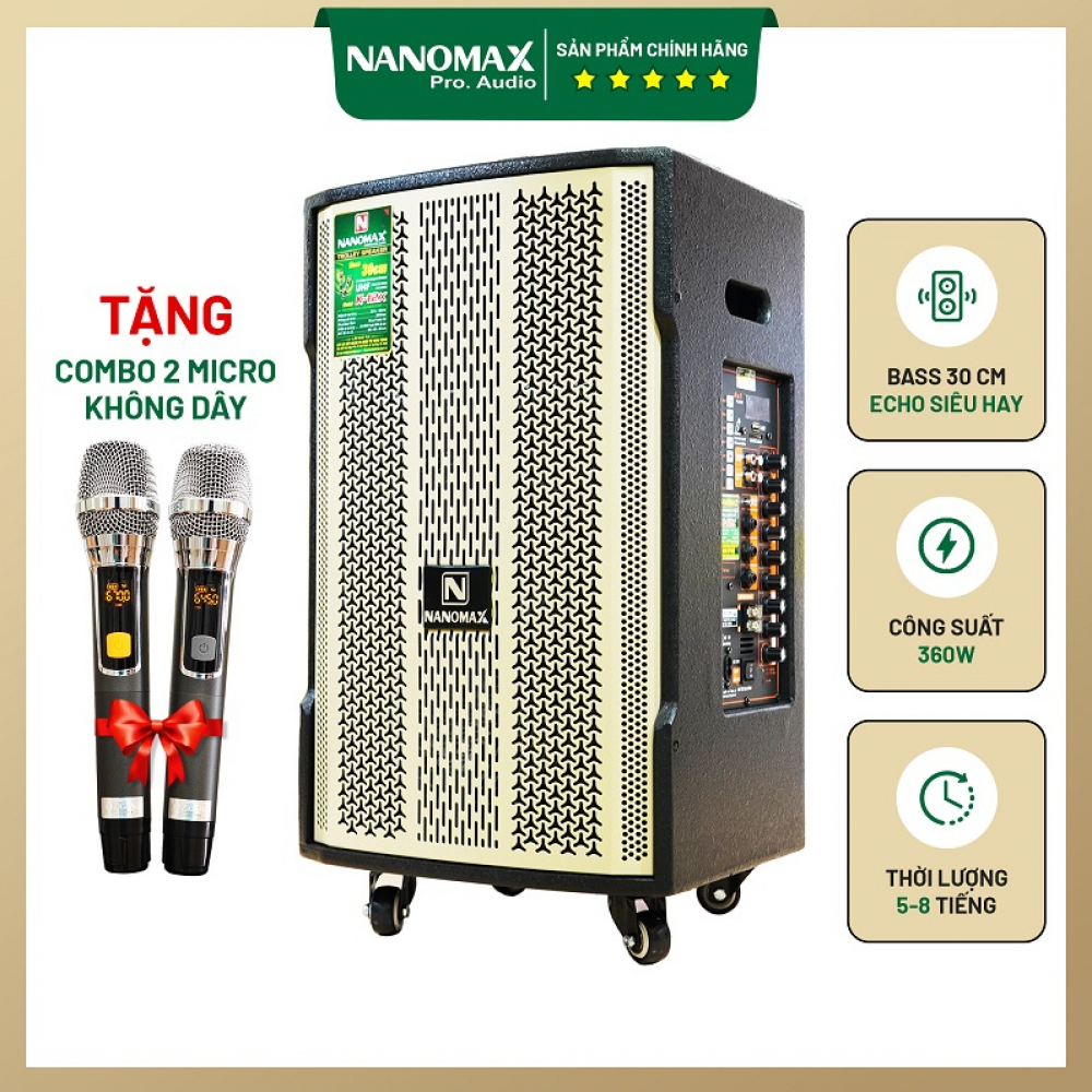 Loa karaoke Nanomax K-12X Bass 30cm 360w