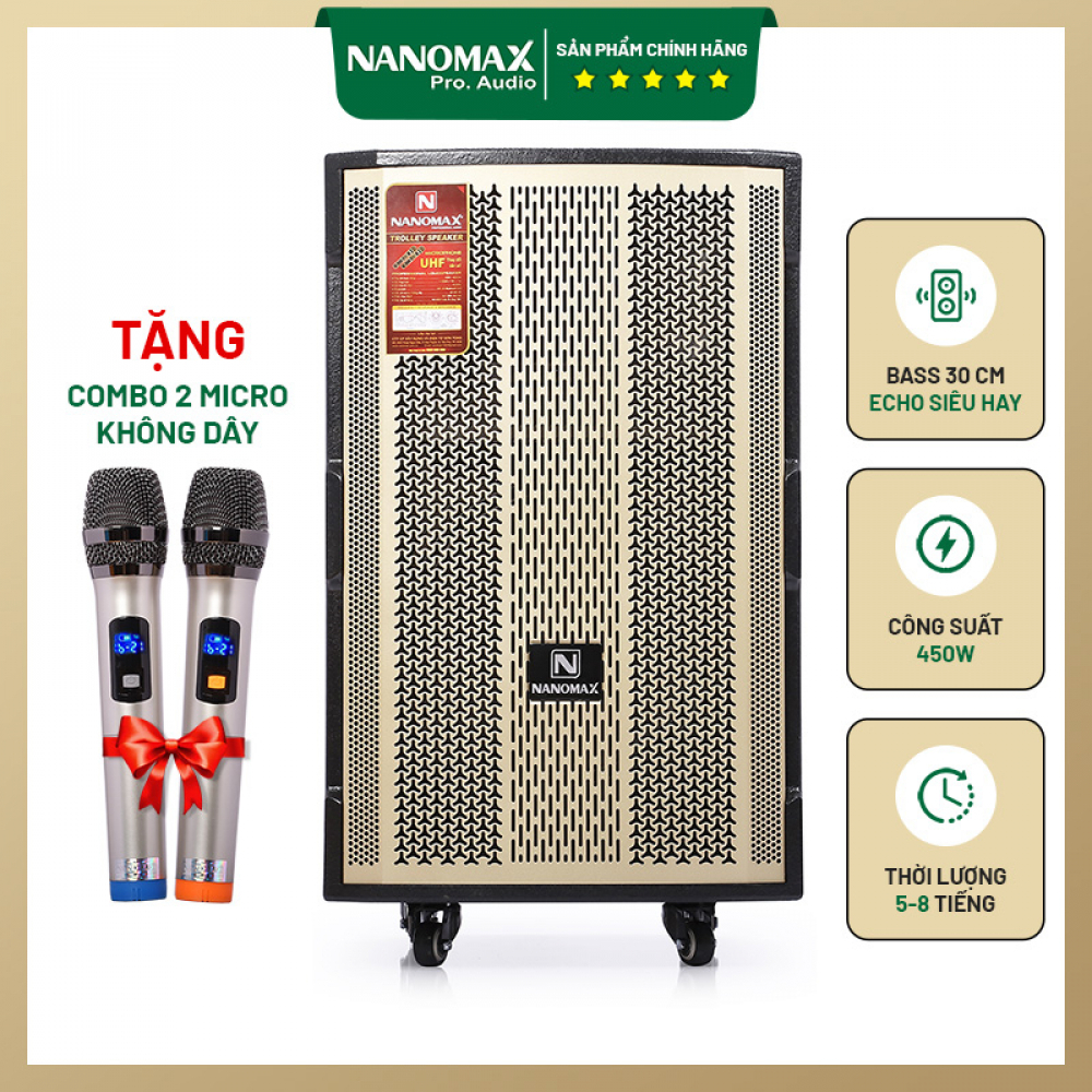 Loa Kéo Nanomax S-1000 Bass 30cm 450W