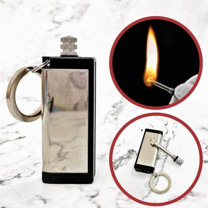 Bật lửa móc khóa diêm xăng chữ nhật