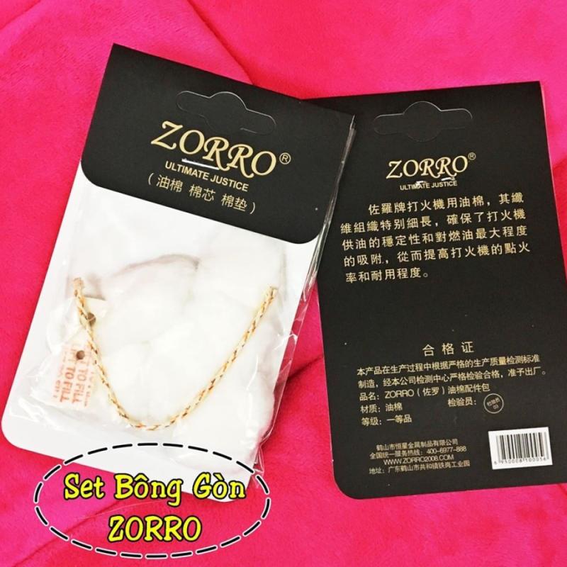 Bộ 3 món cho Zippo (bông gòn - bông chặn xăng - tim)