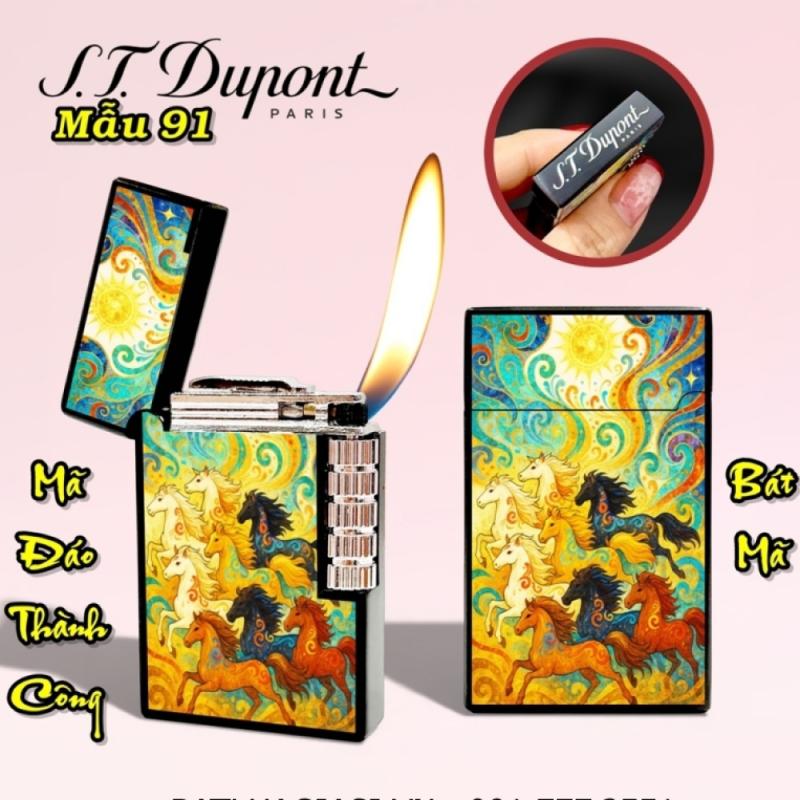 Bật lửa Dupont hình bát mã (mã đáo thành công) m-91 gas
