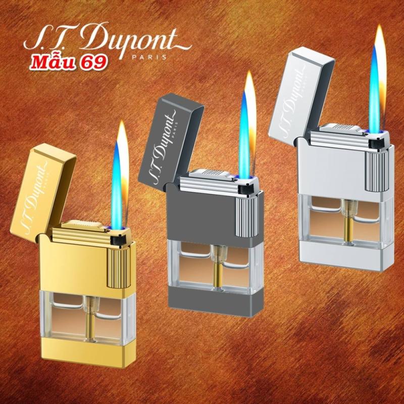 Bật lửa dupont 2 chế độ lửa gas lộ thiên xài gas
