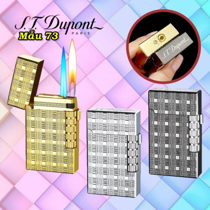 Bật lửa dupont 2 chế độ lửa vân caro xài gas