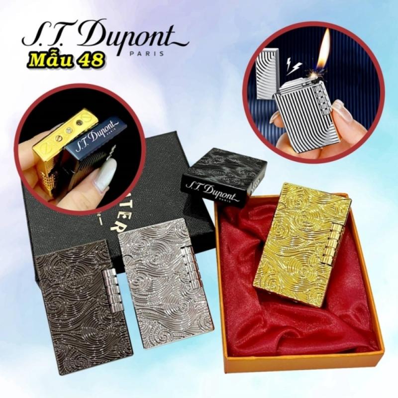 Bật lửa dupont vân mây m-48 có hộp xài gas
