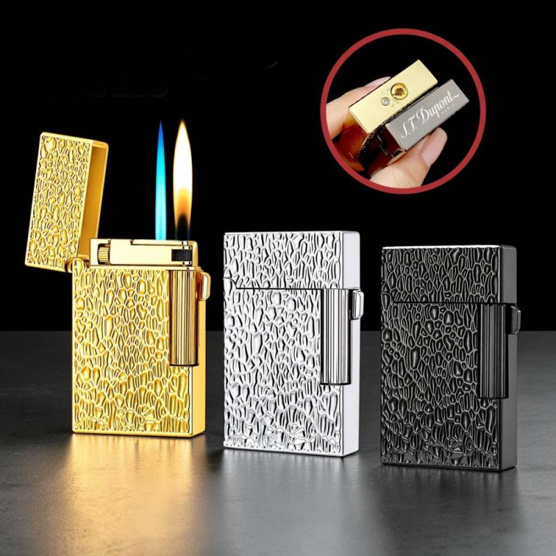 Bật lửa Dupont 2 chế độ lửa vân gõ búa m-113 gas
