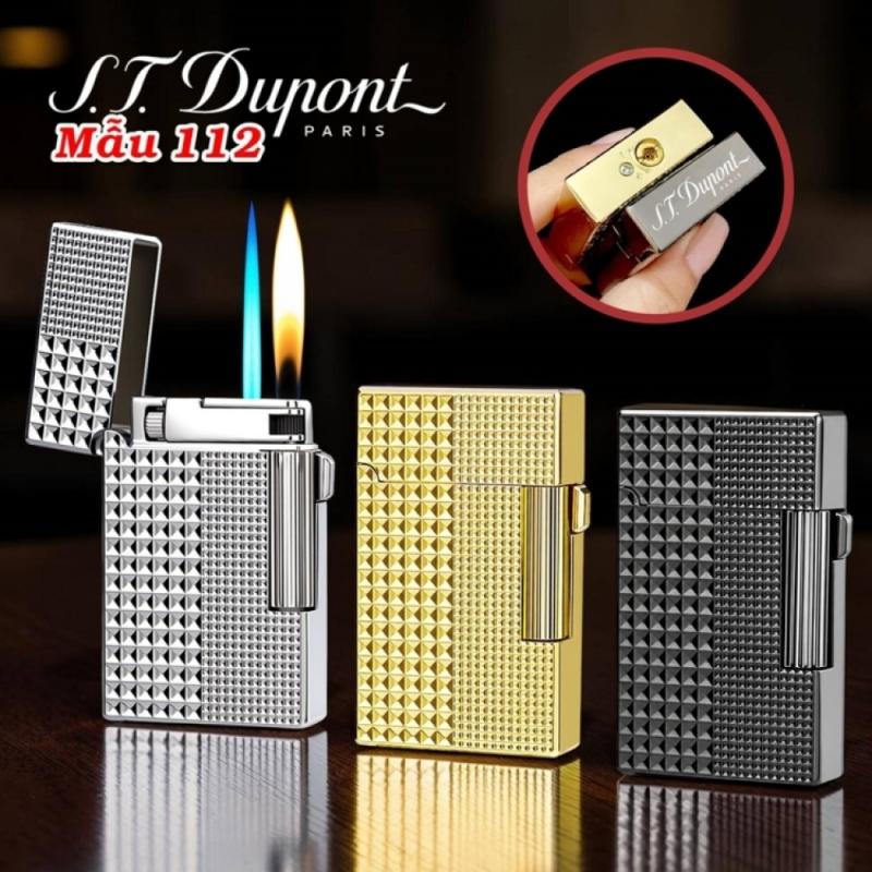 Bật lửa Dupont 2 chế độ lửa vân kim cương M-112 gas