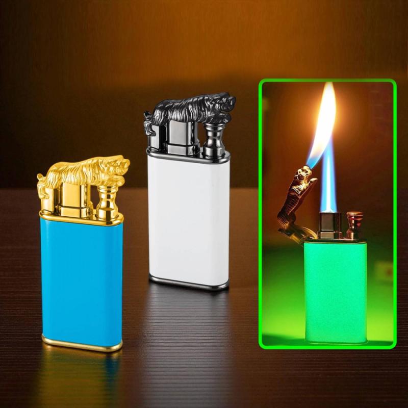 Bật lửa 2 chế độ hình hổ DP414 dạ quang gas