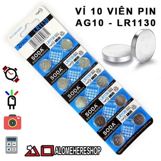 Pin Tianqiu Ag10/Lr1130 Vỉ 10 Viên