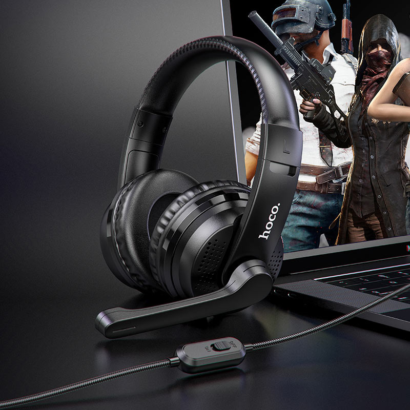 Tai nghe Headphone Chụp tai Gaming HOCO có dây 3.5 chính hãng